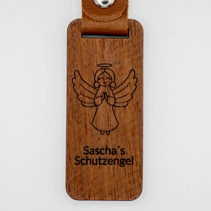 Schutzengel Schlüsselanhänger aus Holz